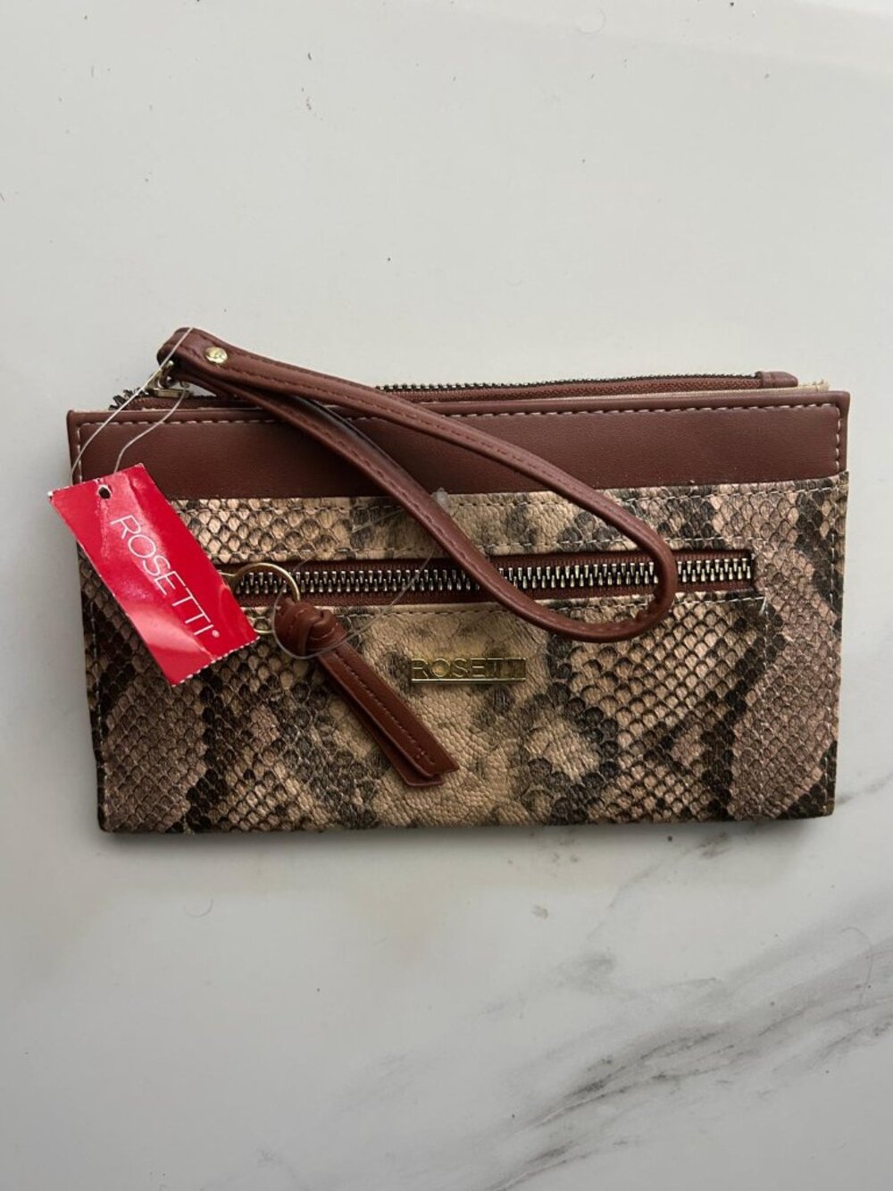Rosetti Snakeskin Print Wallet Wristlet
